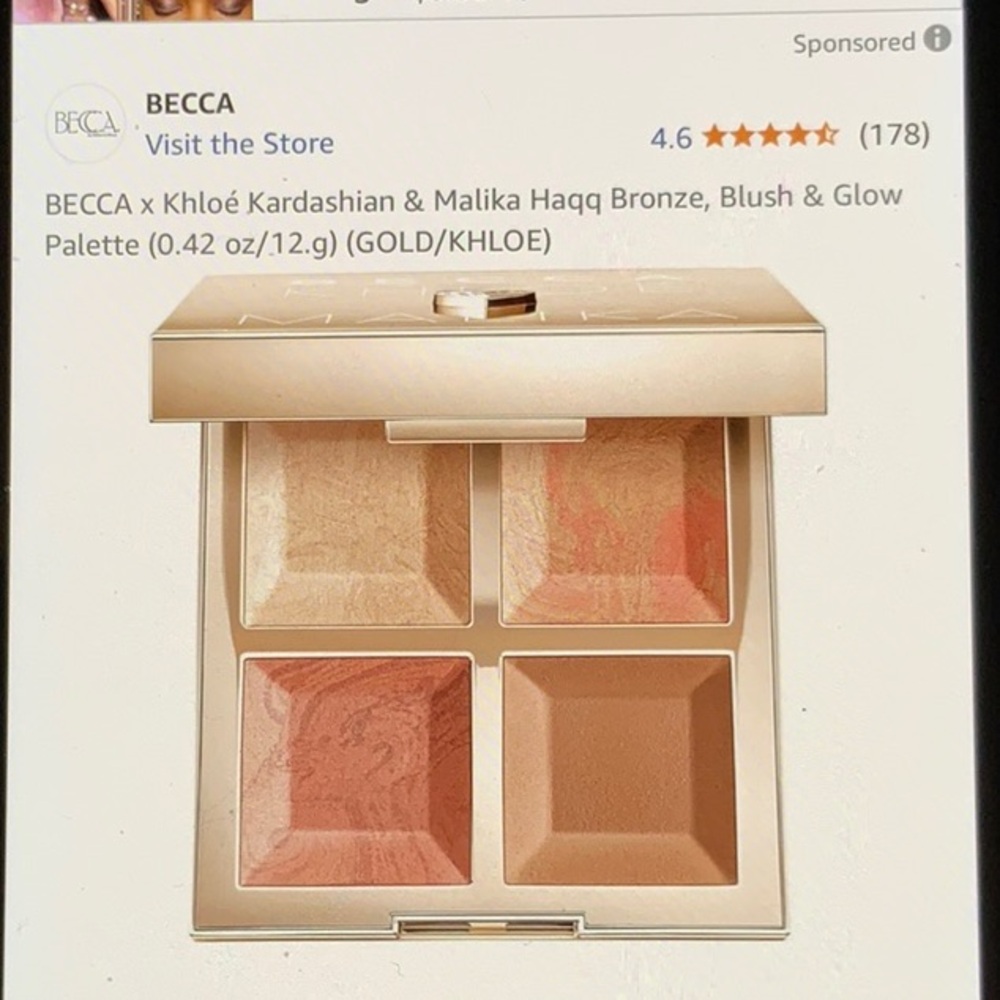 COPY - BECCA Khloé Malika BFFs Bronze Blush & Glow Palette. NWT IN BOX